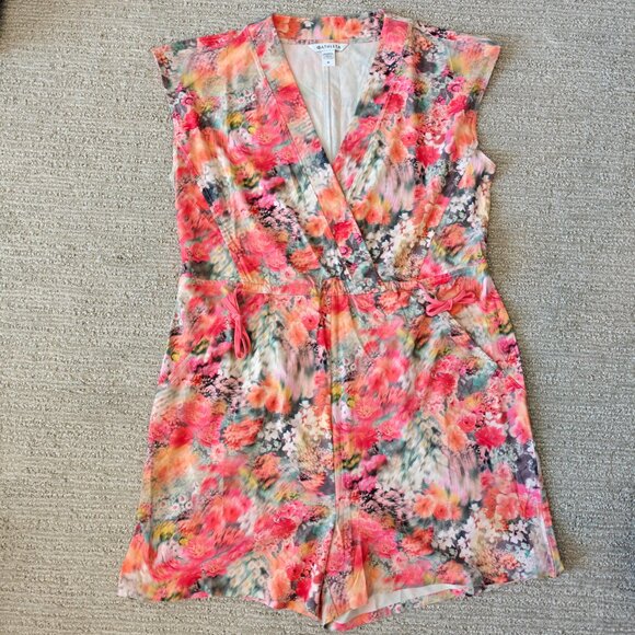 Athleta Women's Marlow Floral Bloom Romper NWT (Size Medium) Spring Athleisure - Picture 2 of 13